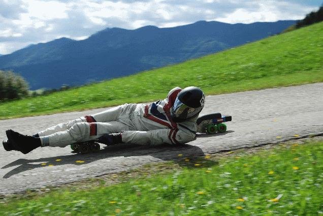 Streetluge in Aktion